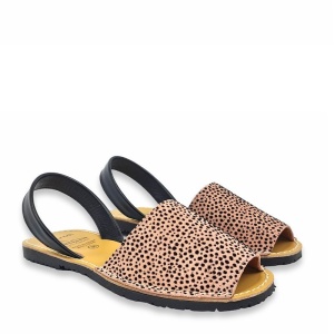 Sandale din piele AVARCA DOTS Brown