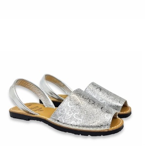 Sandale din piele AVARCA Hearts Silver