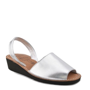 Sandale din piele AVARCA Metal Wedge Silver - Img 2