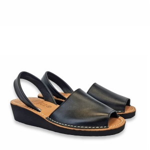 Sandale din piele AVARCA WEDGE Black