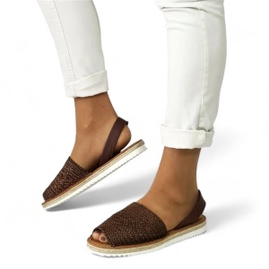 Sandale din piele intoarsa, AVARCA RUSTIC Brown - Img 5