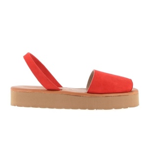 Sandale din piele MINORQUINES Platja PLATFORM Lips - Img 2