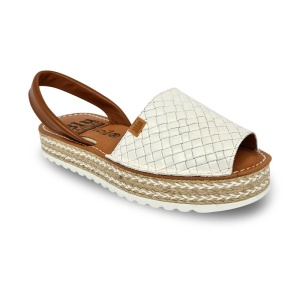 Sandale din piele naturala AVARCA BRAIDED White - Img 4