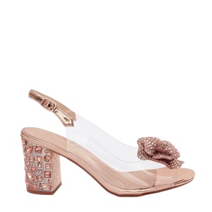 Sandale din piele naturala si vinyl VELMA Rose