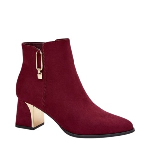 Botine din piele ecologica DANILA Marsala