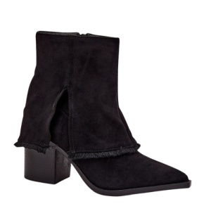 Botine din piele ecologica VILEMA Black