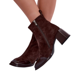 Botine din piele naturala TRIANA Brown - Img 2