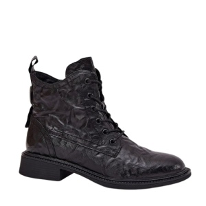Botine din piele naturala VIOLETA Black