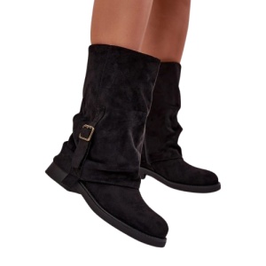Cizme din piele ecologica DINALA Black