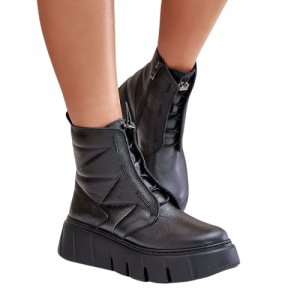 Cizme mini din piele naturala MELISSA Black - Img 3