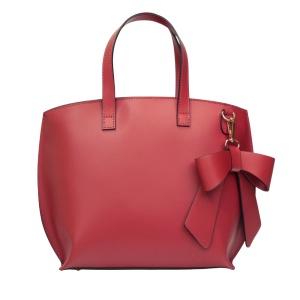 Geanta din piele naturala CARMEN Red