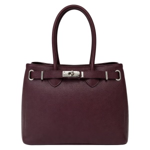Geanta din piele naturala FLEUR Burgundy