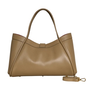 Geanta din piele naturala HELGA Beige - Img 2