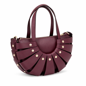 Geanta din piele naturala NINFEA Burgundy - Img 2
