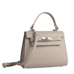 Geanta din piele naturala VENERA Beige - Img 2