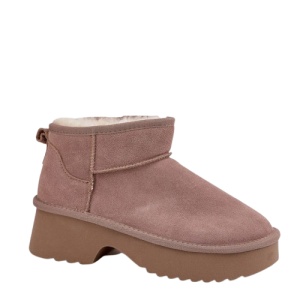 Ghete imblanite din piele naturala ENEDY Beige