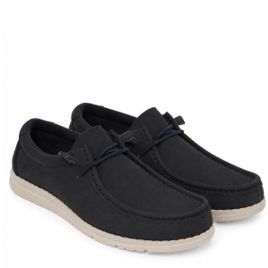 Mocasini din piele intoarsa ELYS Black