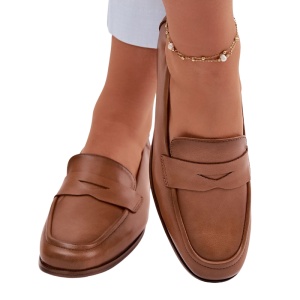Pantofi din piele naturala LETICIA Camel - Img 3