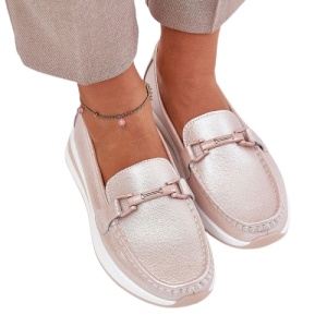 Pantofi din piele naturala MARTINA Rose - Img 3