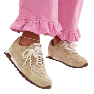 Pantofi sport din piele naturala LINDA Green - Img 2