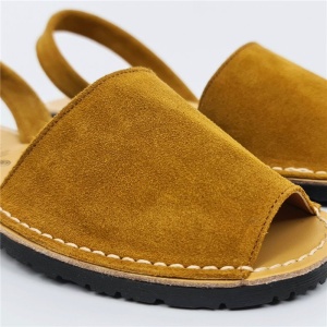 Sandale din piele AVARCA NUBUCK Camel - Img 4