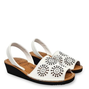 Sandale din piele AVARCA RAY Wedge White