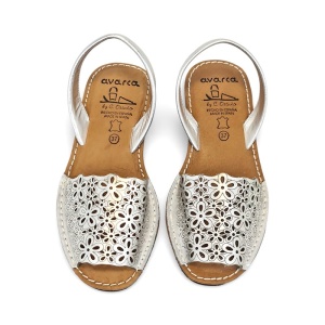 Sandale din piele AVARCA WEDGE CUT Silver - Img 2