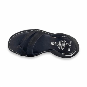 Sandale din piele intoarsa, AVARCA GREEK Black - Img 4