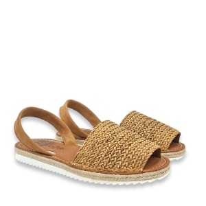 Sandale din piele intoarsa, AVARCA RUSTIC Beige