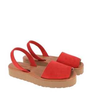 Sandale din piele MINORQUINES Platja PLATFORM Lips