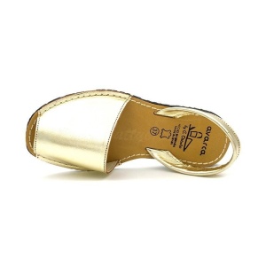 Sandale din piele naturala AVARCA SATIN Gold - Img 3