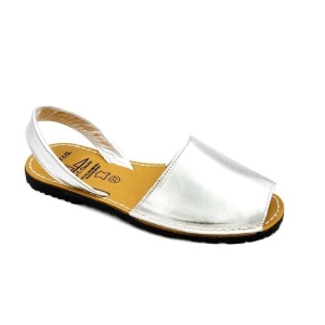 Sandale din piele naturala AVARCA SATIN Silver