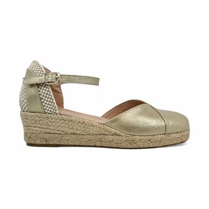 Sandale din piele naturala BELVIA Gold - Img 2