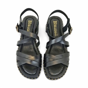 Sandale din piele naturala EVA Black - Img 3