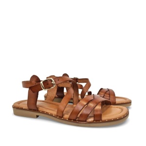 Sandale din piele naturala EVA Brown