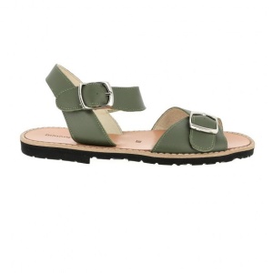 Sandale din piele naturala MINORQUINES BUCKLE Army - Img 2