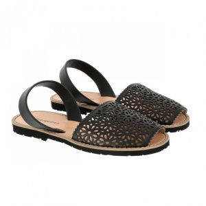 Sandale din piele naturala MINORQUINES Laser Black