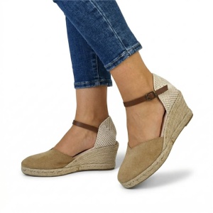 Sandale din piele naturala NIRVANA Beige - Img 4