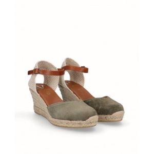 Sandale din piele naturala SAMBA Khaki - Img 2