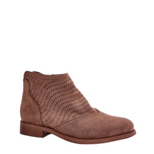 Botine din piele ecologica MIRAY Taupe