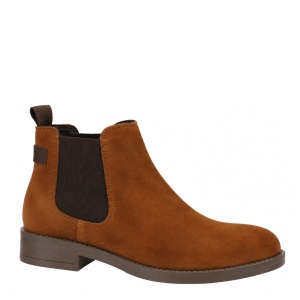Botine din piele naturala JUANA Brown Camel