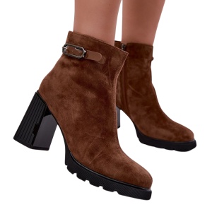 Botine din piele naturala TANIA Camel - Img 2