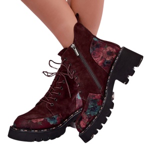 Botine din piele naturala TAPIS Marsala - Img 3