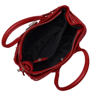 Geanta din piele naturala FLEUR Red - Img 4