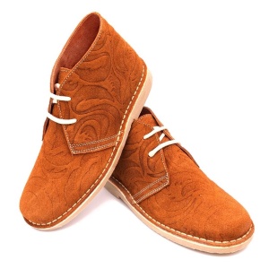 Ghete din piele intoarsa naturala BAROQUE CAMEL - Img 2