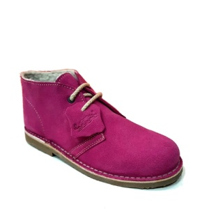 Ghete imblanite din piele intoarsa SAFARI Fucsia