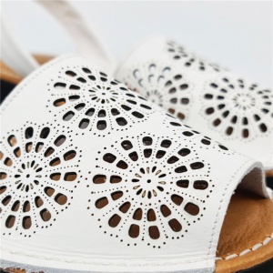 Sandale din piele AVARCA RAY Wedge White - Img 2