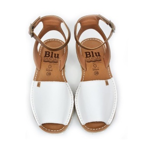 Sandale din piele naturala AVARCA ANKLE White - Img 5