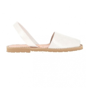 Sandale din piele naturala MINORQUINES Lizard White - Img 2