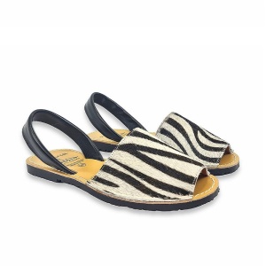 Sandale din piele pony, AVARCA Zebra White